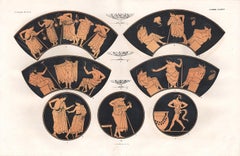 Classical Greek Vase-Painting Archaeological Lithograph, circa 1850