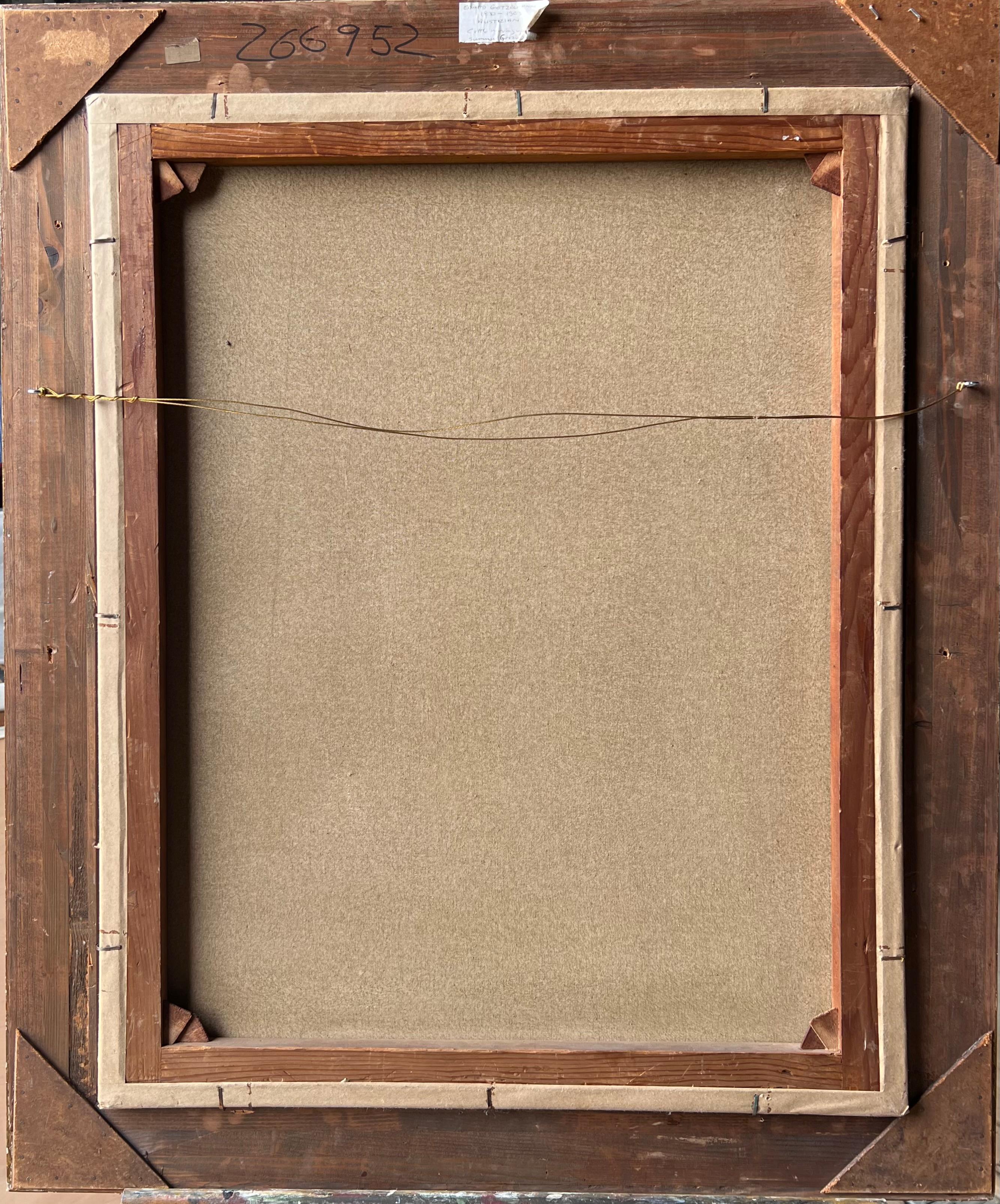 Feine 19. Jahrhundert große österreichische signiert Ölgemälde Rinder & Pferde Pastoral im Angebot 3