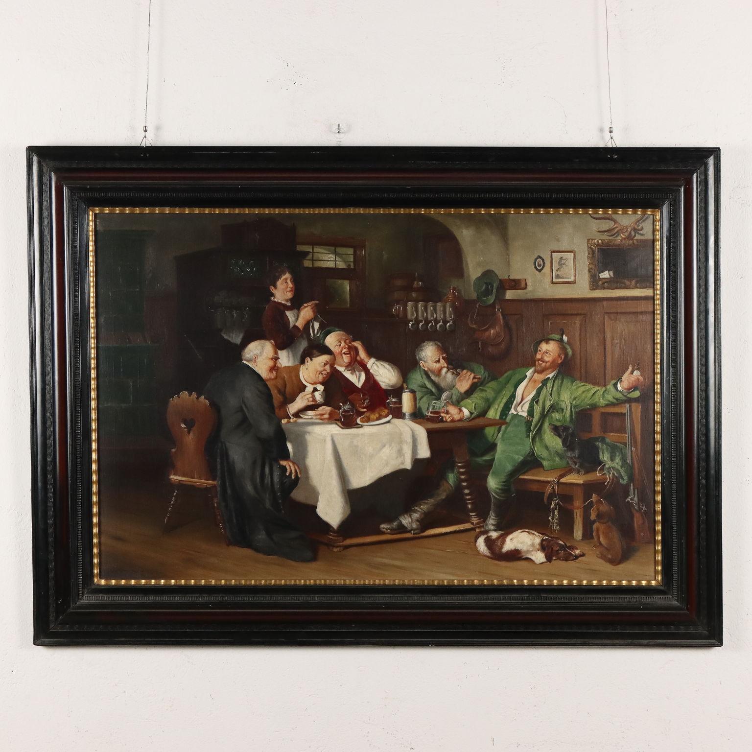 Pintura de Eduard Huber-Andorf Escena en taberna 1929 en venta 1