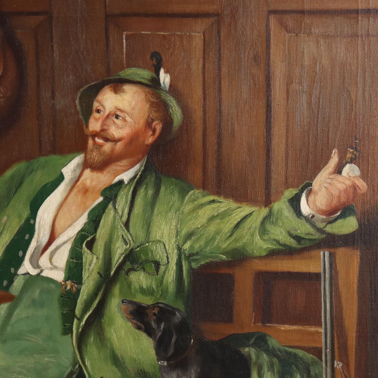 Pintura de Eduard Huber-Andorf Escena en taberna 1929 en venta 3