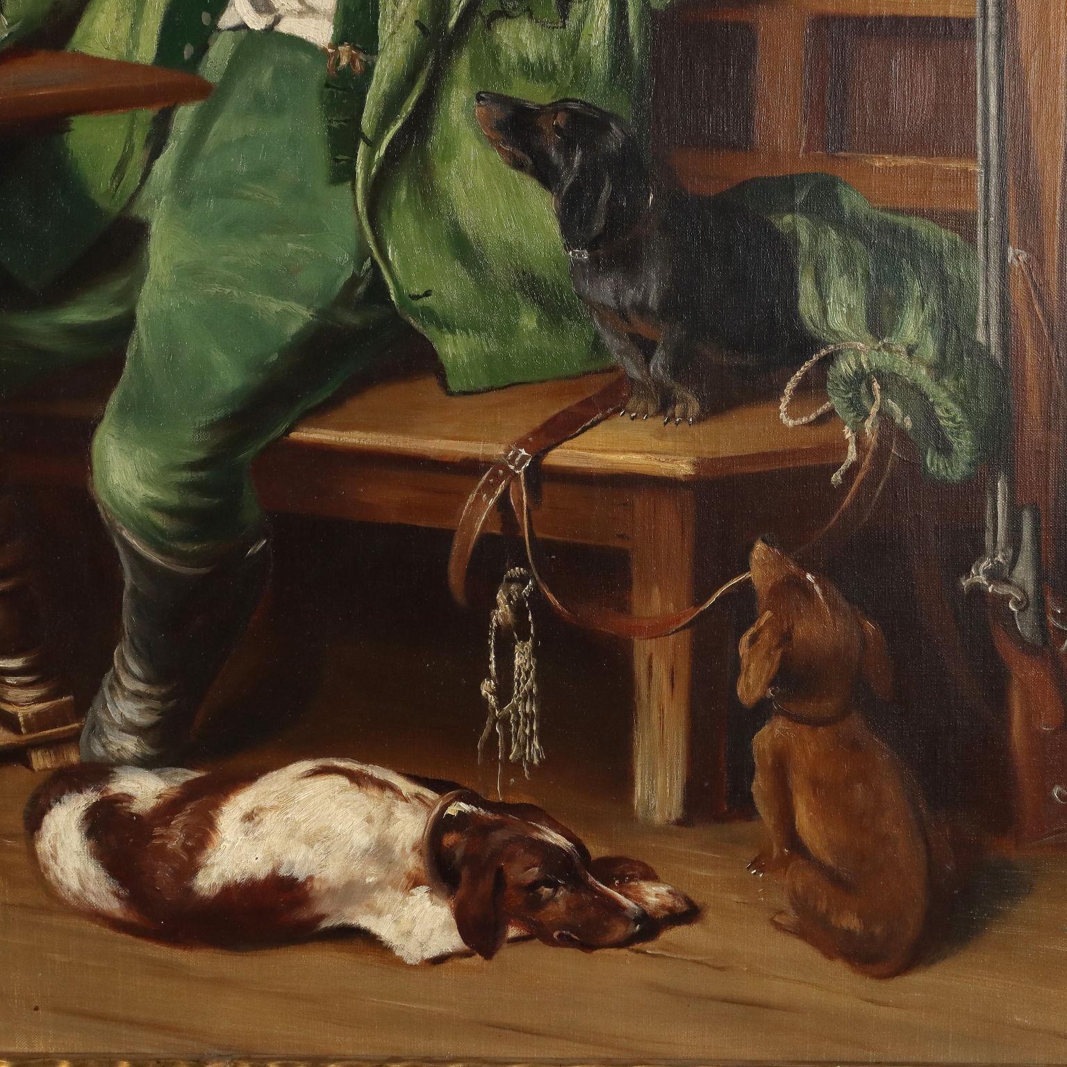 Pintura de Eduard Huber-Andorf Escena en taberna 1929 en venta 6