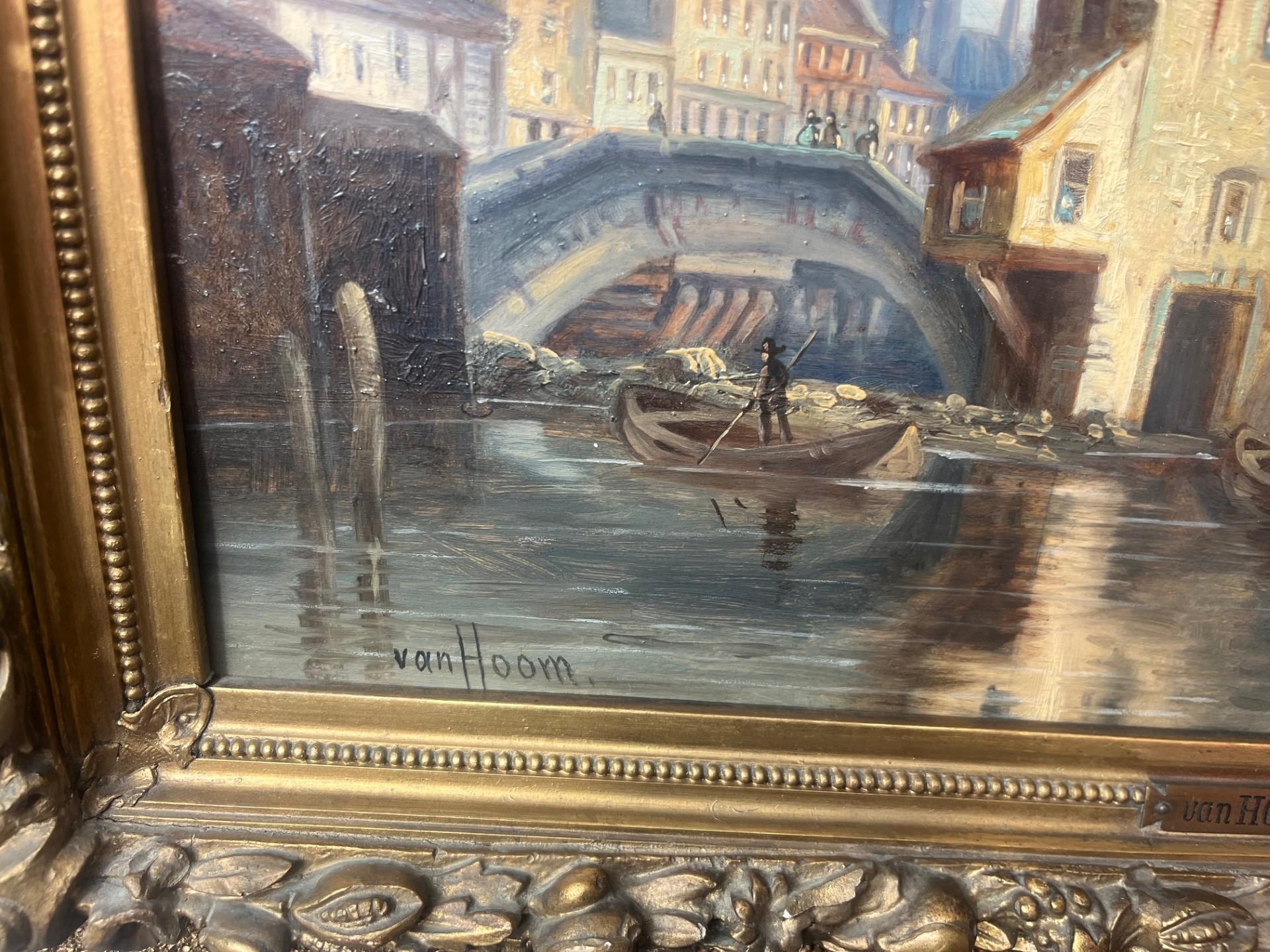 Nineteenth Century Victorian Dutch River Harbour Scene with Boats and Buildings For Sale 5