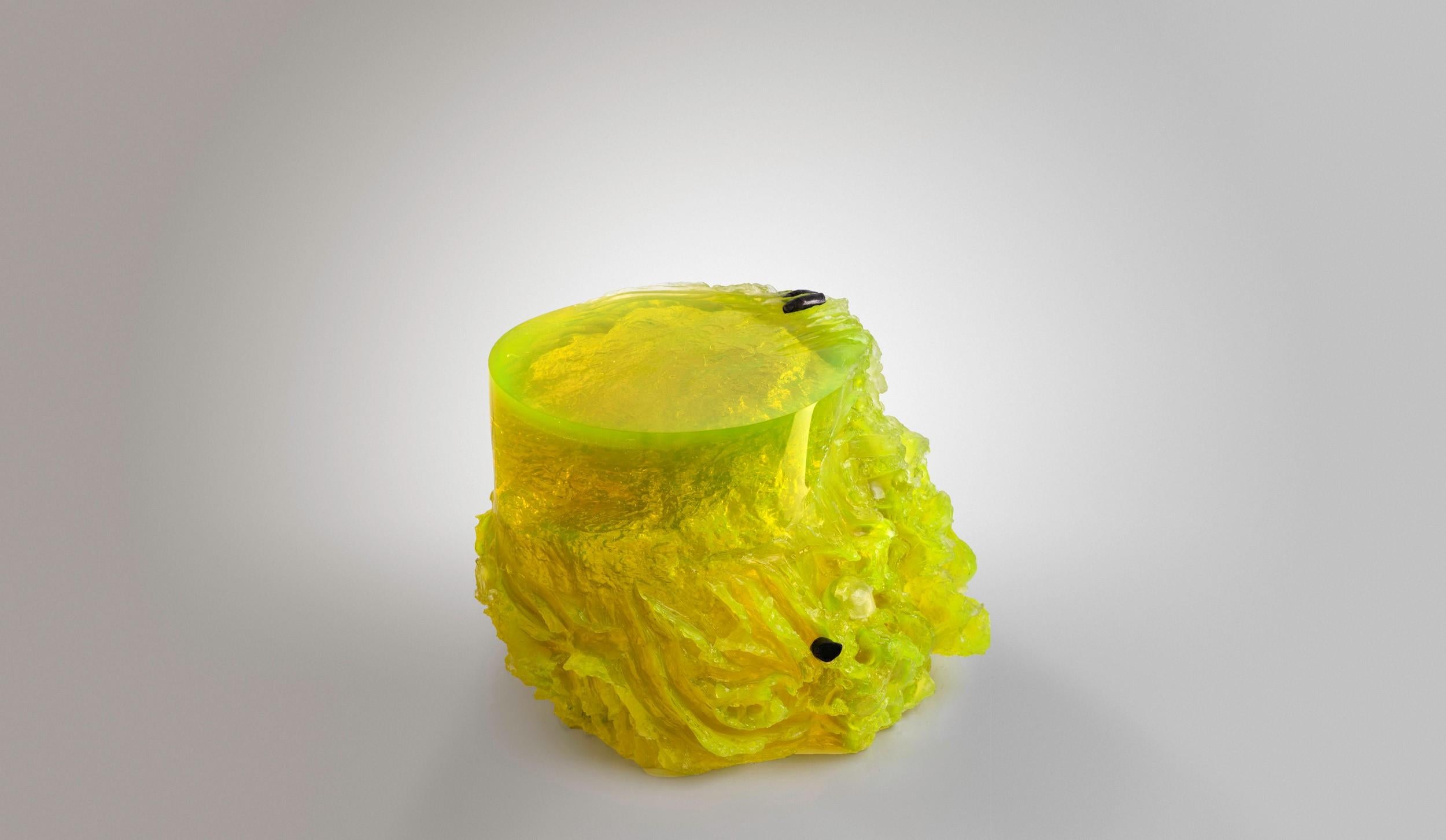 Materiality Vol.2 Side Table / Stool by Eduard Locota, Resin Acrylic Sculpture For Sale 4