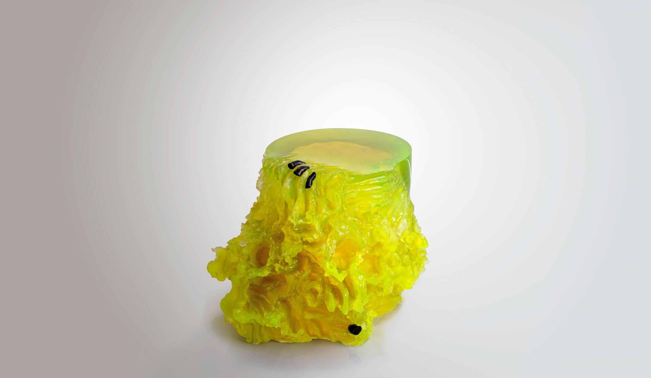 Balkan Materiality Vol.2 Side Table / Stool by Eduard Locota, Resin Acrylic Sculpture For Sale