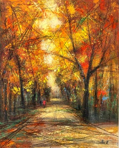 Autumn Palette Landscape Impressionism Original oil Painting Ready to Hang