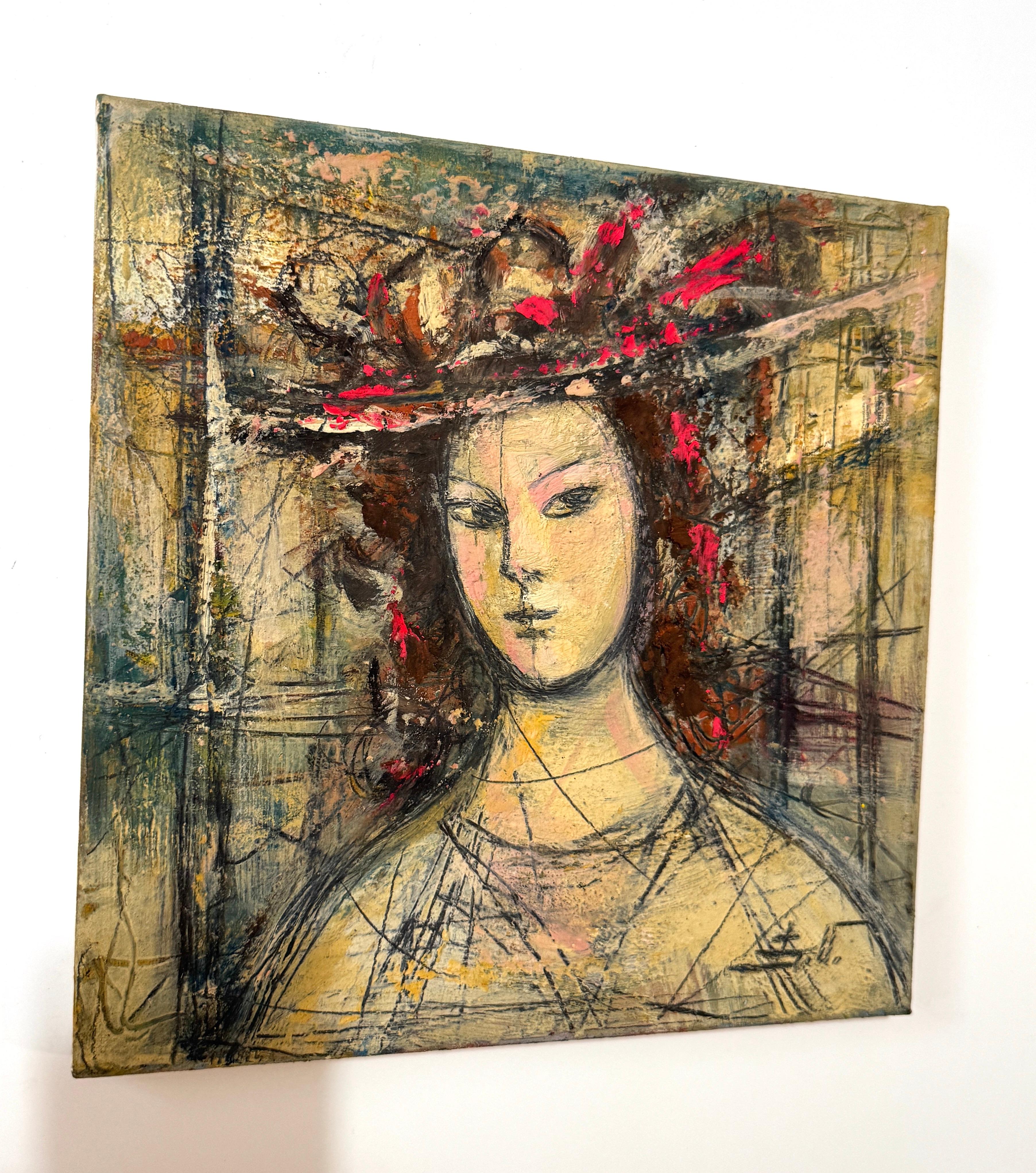 Blooming with Grace Ritratto di donna Pittura ad olio originale pronta da appendere - Painting Impressionismo di Eduard Matevosyan