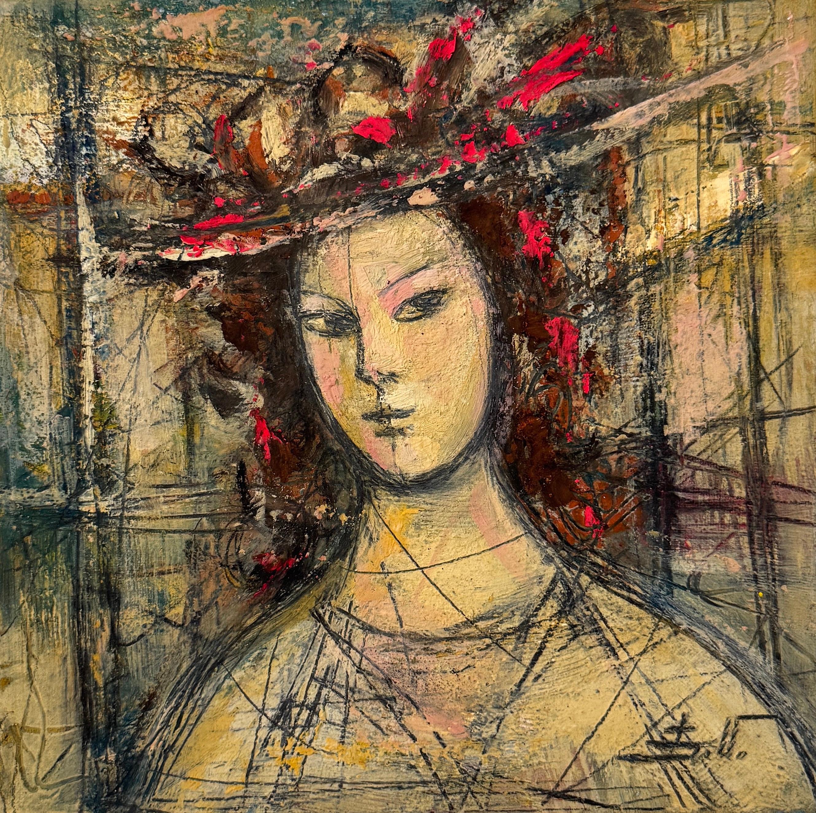 Portrait Painting di Eduard Matevosyan - Blooming with Grace Ritratto di donna Pittura ad olio originale pronta da appendere