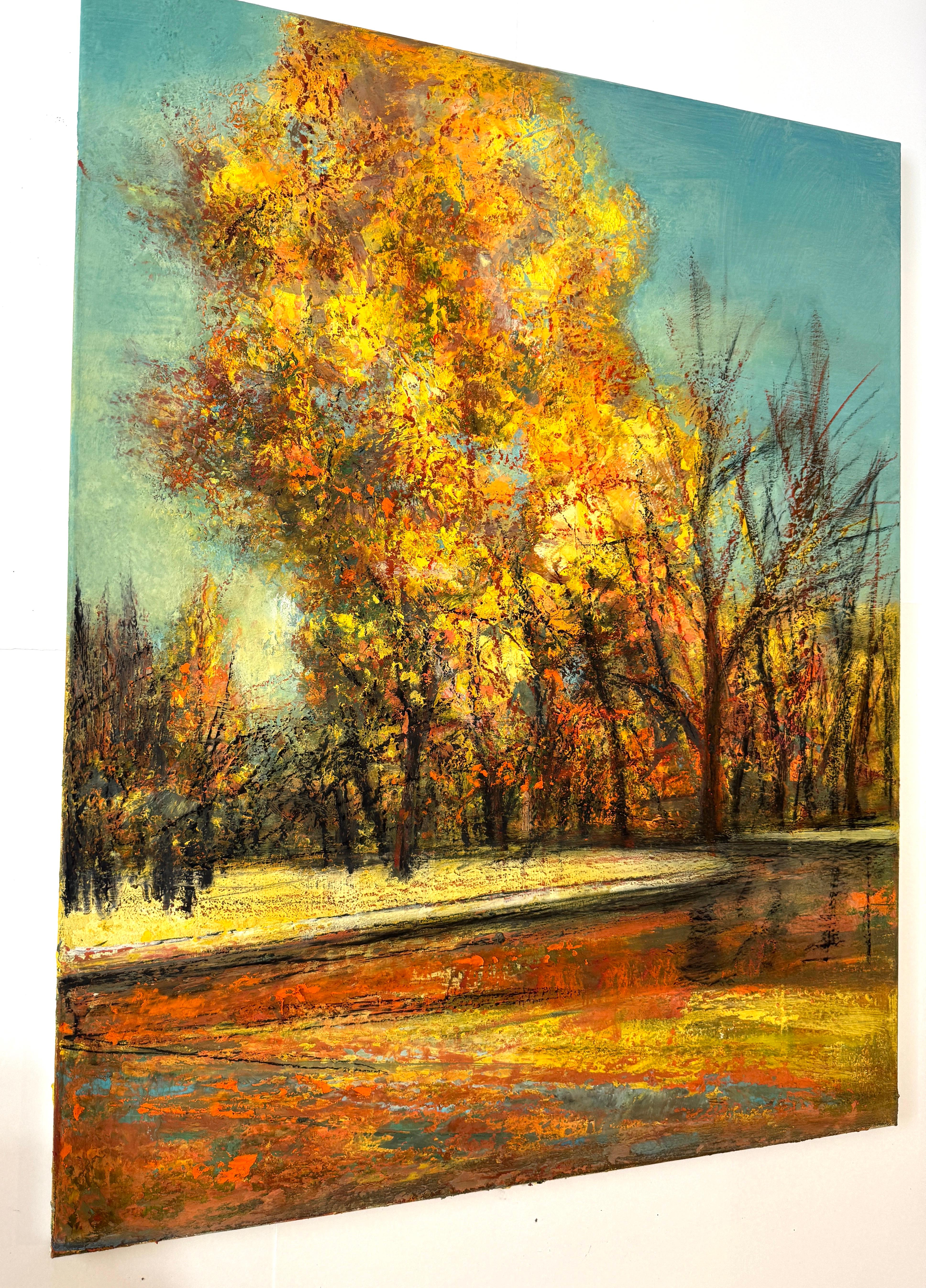 Artist: Eduard Matevosyan
Work: Original Oil Painting, Handmade Artwork, One of a Kind 
Medium: Oil on Canvas
Year: 2025
Style: Impressionism, 
Title: Echoes of Fall,
Size: 30