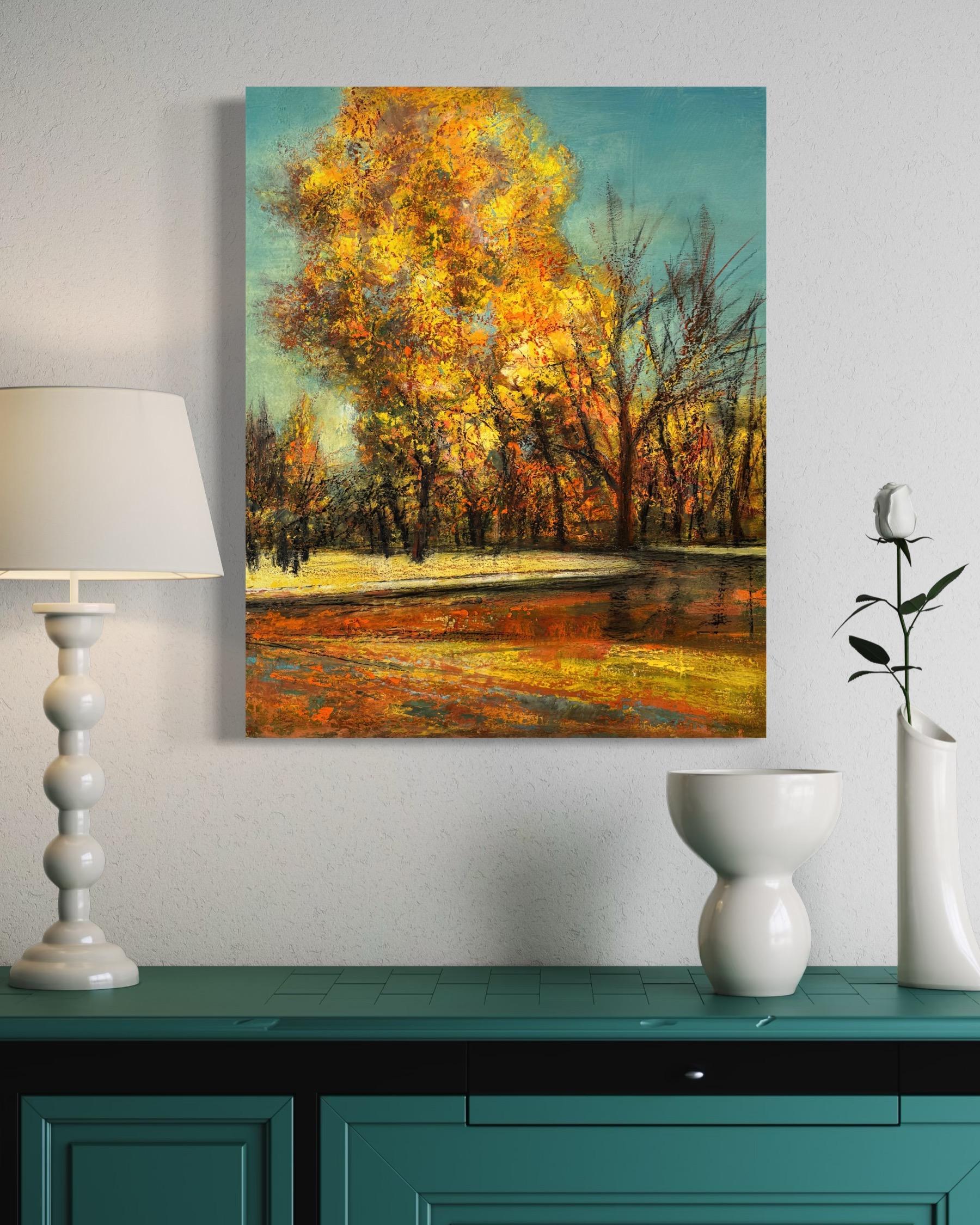 Echoes of Fall Impressionism Original oil Painting Ready to Hang For Sale 2