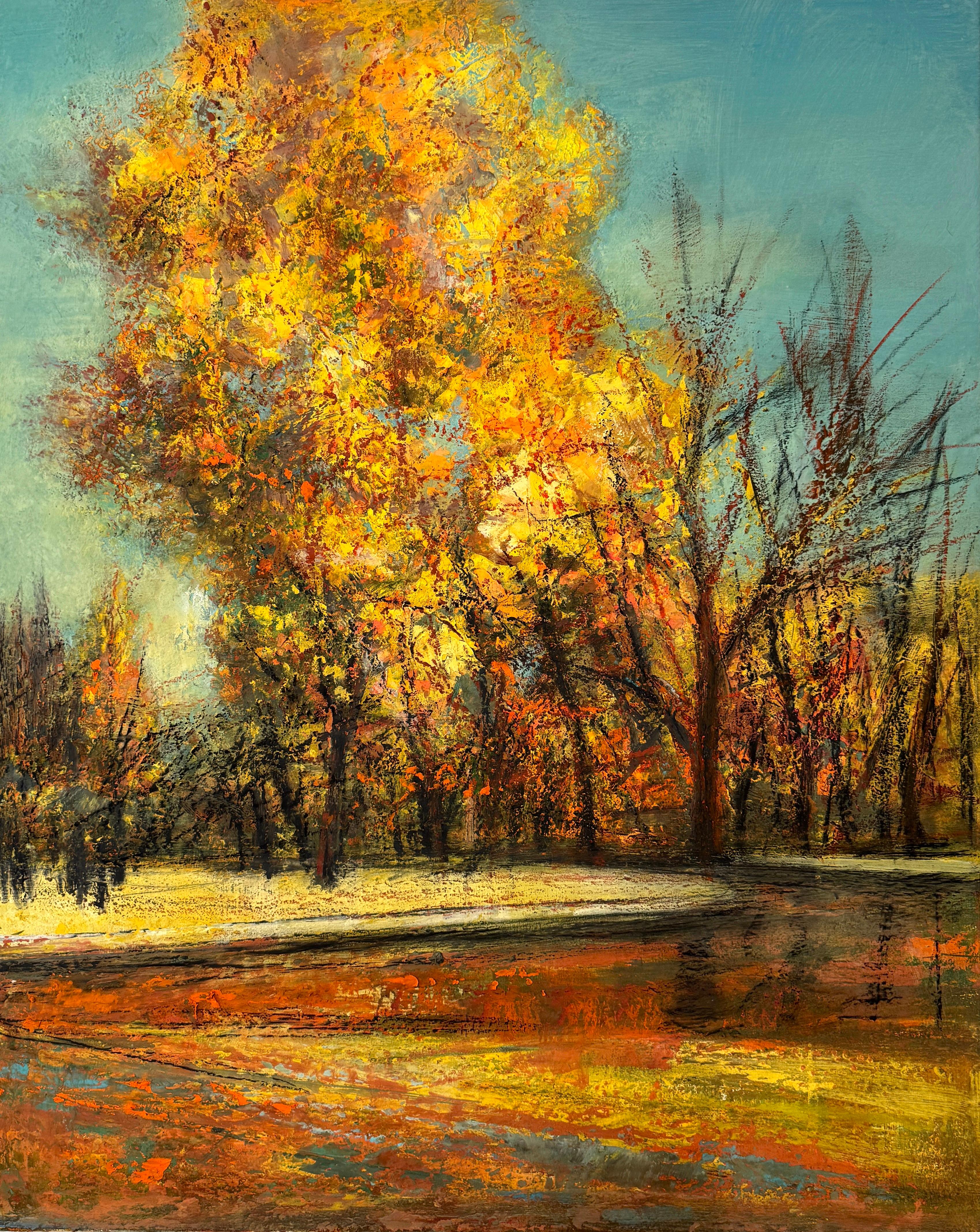 Eduard Matevosyan Landscape Painting - Echoes of Fall Impressionism Original oil Painting Ready to Hang
