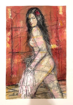 Figure Impressionism Fine Art Original oil Painting One of a Kind