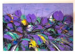 Mystic Orchid Flowers Impressionism Original oil Painting Ready to Hang