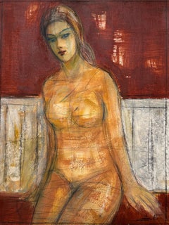 Desnudo Arte figurativo Pintura al óleo original Única