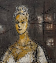 Portrait Art contemporain Peinture à l'huile originale Unique en son genre
