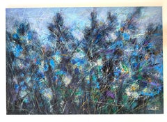 Purple Reverie Flowers Impressionism Original oil Painting Ready to Hang