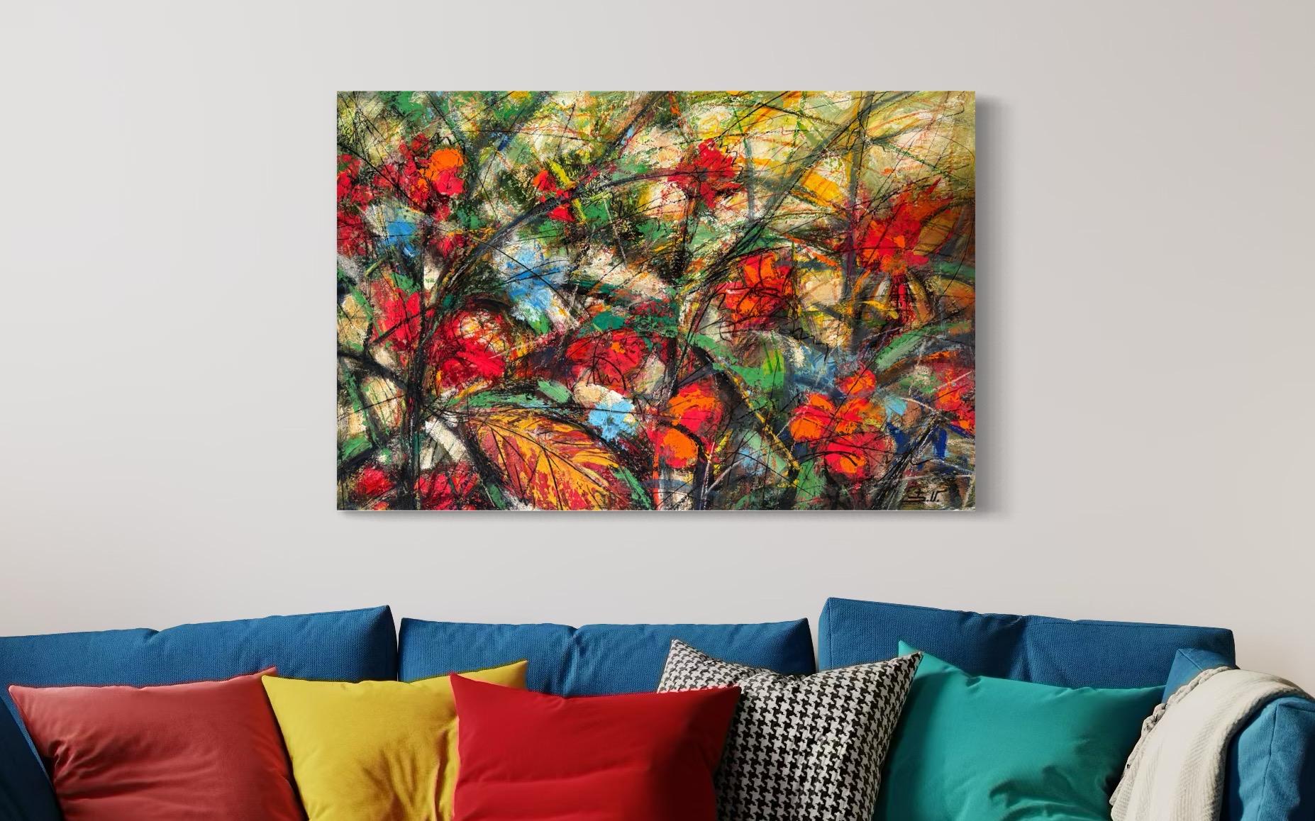 Artist: Eduard Matevosyan
Work: Original Oil Painting, Handmade Artwork, One of a Kind 
Medium: Oil on Panel
Year: 2025
Style: Impressionism, 
Title: Scarlet,
Size: 25.5
