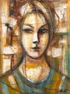 Portraitiste Silvia, peinture à l'huile originale, unique en son genre