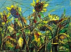 Sunflowers Impressionism Art Original oil Painting One of a Kind