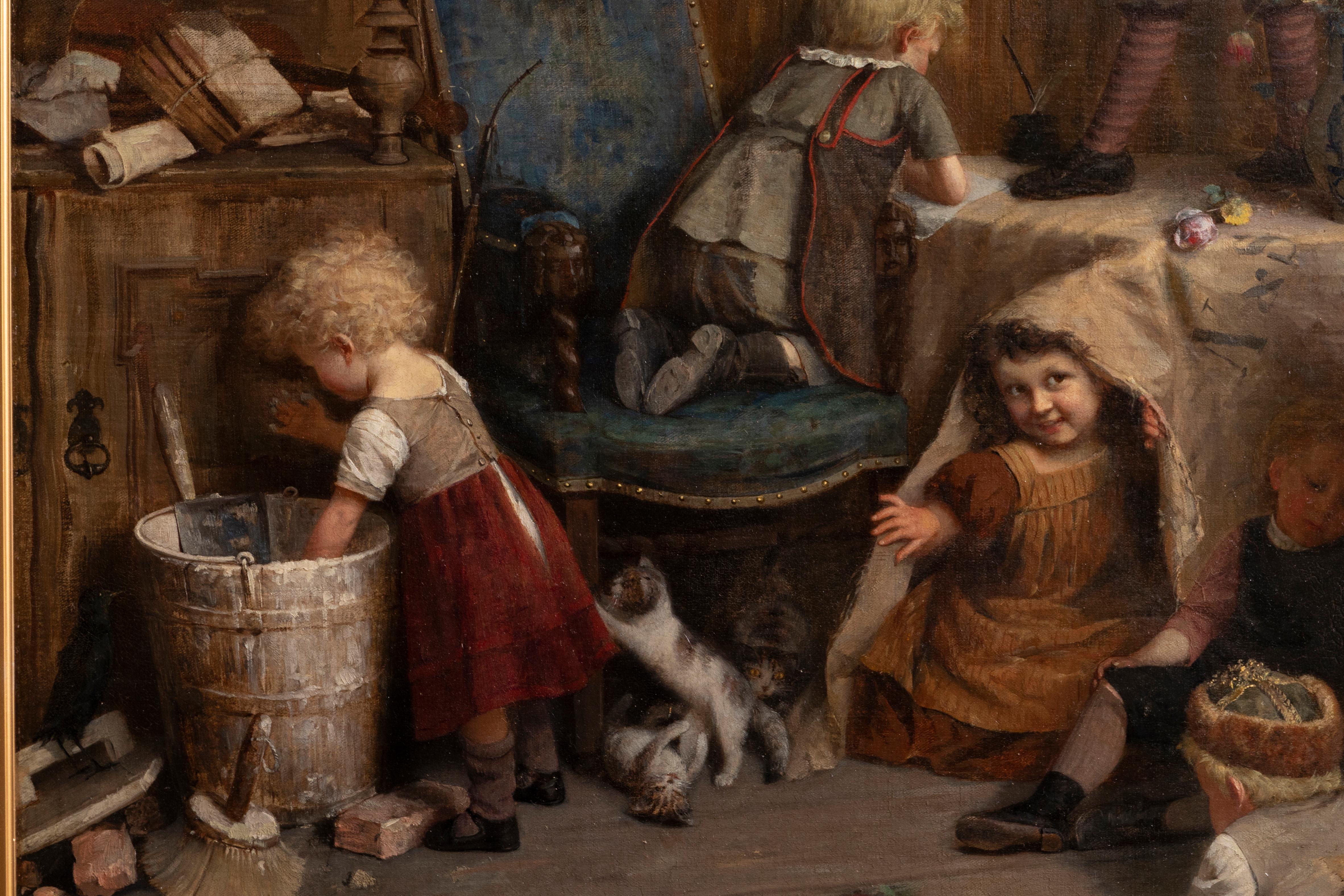 Tedesco Eduard Schulz-Briesen, La ricreazione 'Recesso' circa 1875 Eduard S in vendita
