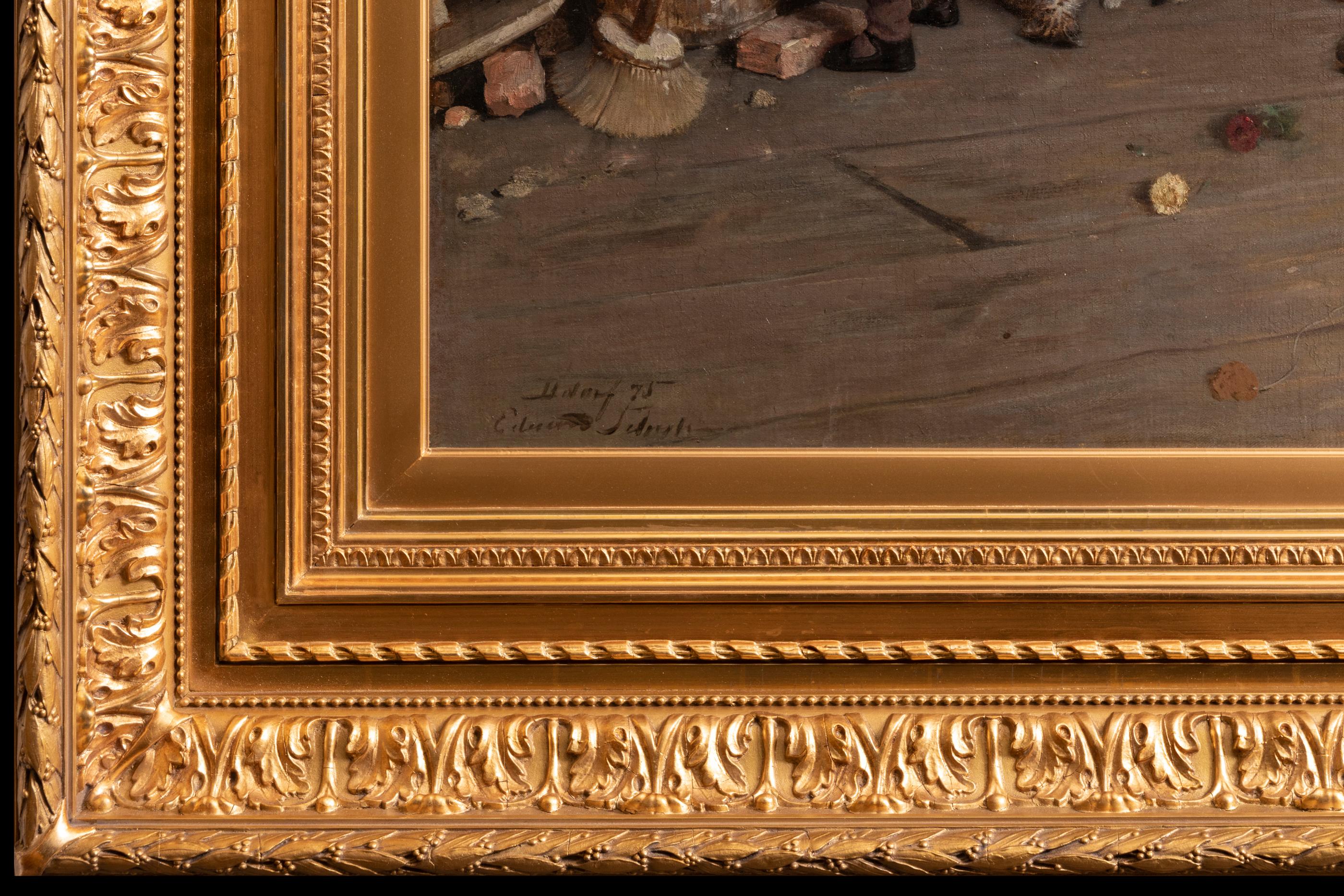 Dipinto Eduard Schulz-Briesen, La ricreazione 'Recesso' circa 1875 Eduard S in vendita