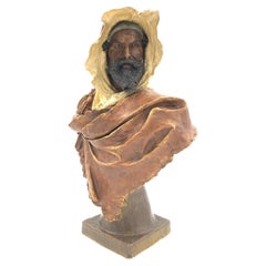 Eduard Stellmacher Terracotta Bust of an Arab Man, Late 19th Century