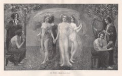 Musik und Danz (Music and Dance), after Eduard Veith, German antique engraving
