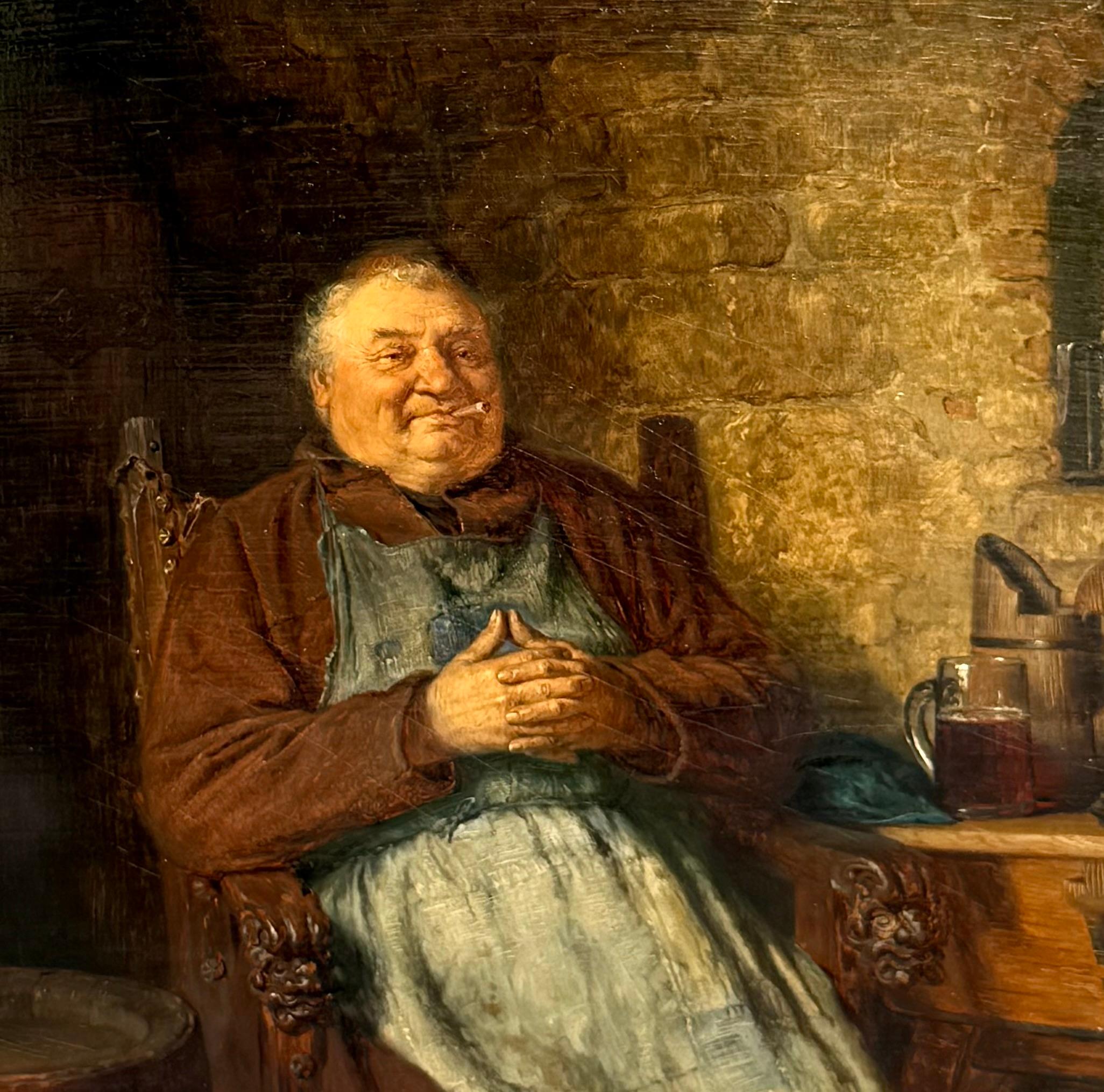 Ein friedlicher Moment – Painting von Eduard von Grützner