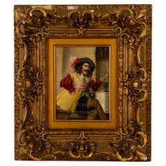 Eduard Von Hagen (German 1834-1909) Musketeer Interior Oil Painting Signed