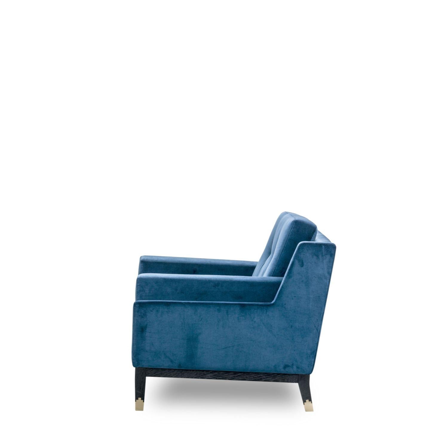 Portugais Fauteuil Mr Jones, 100 % velours de coton, par Duistt en vente