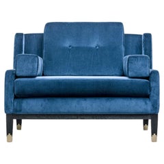 Mr Jones Armchair, 100% Cotton Velvet, by Duistt