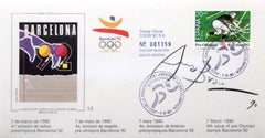 Barcelona Pre-Olympic Stamp 1, Mixed Media on Paper by Eduardo Arranz-Bravo