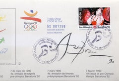 Barcelona Pre-Olympic Stamp 2, Mixed Media on Paper by Eduardo Arranz-Bravo