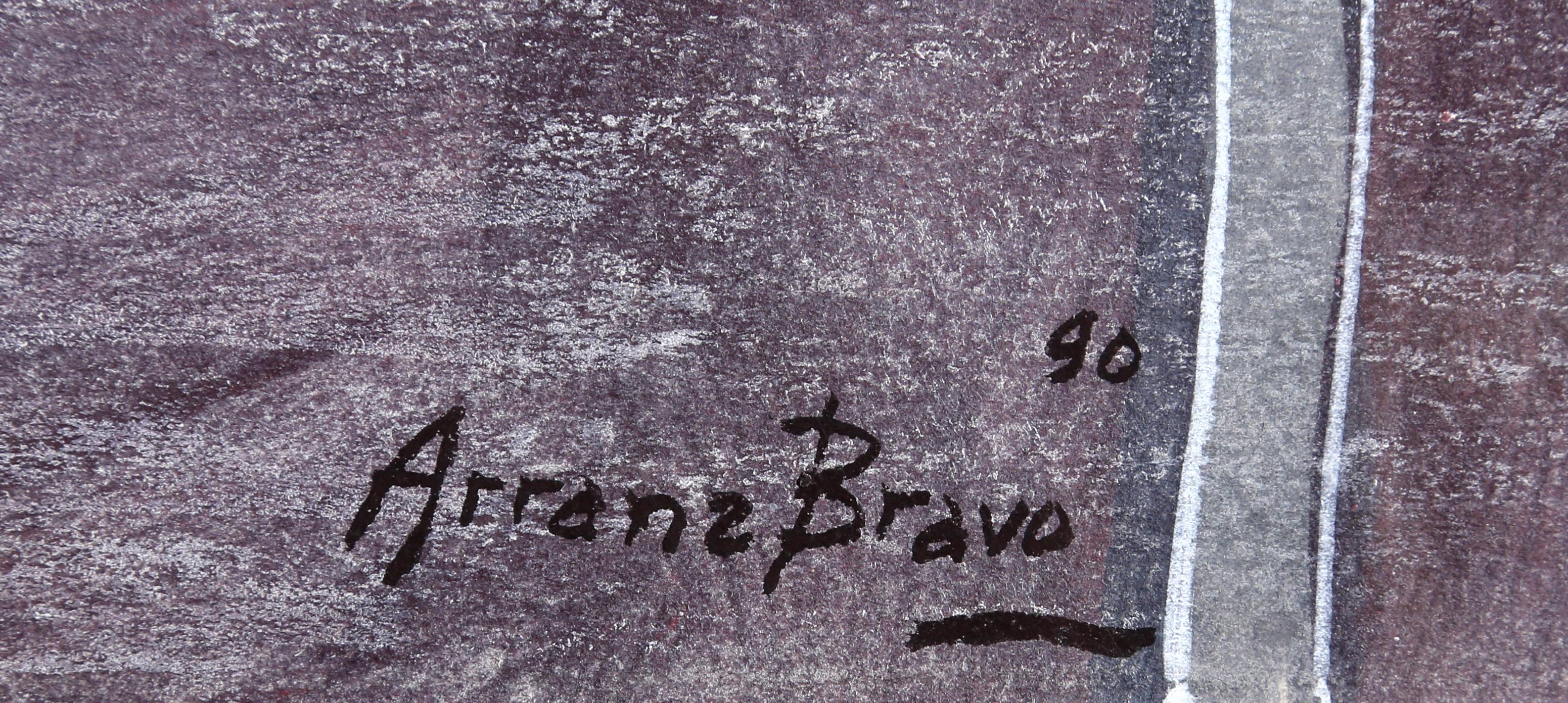 Blue-Gray Abstract Painting by Eduardo Arranz-Bravo 1