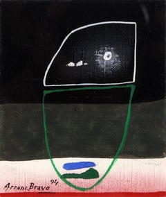 No.44, technique mixte sur papier surréaliste d'Eduardo Arranz-Bravo