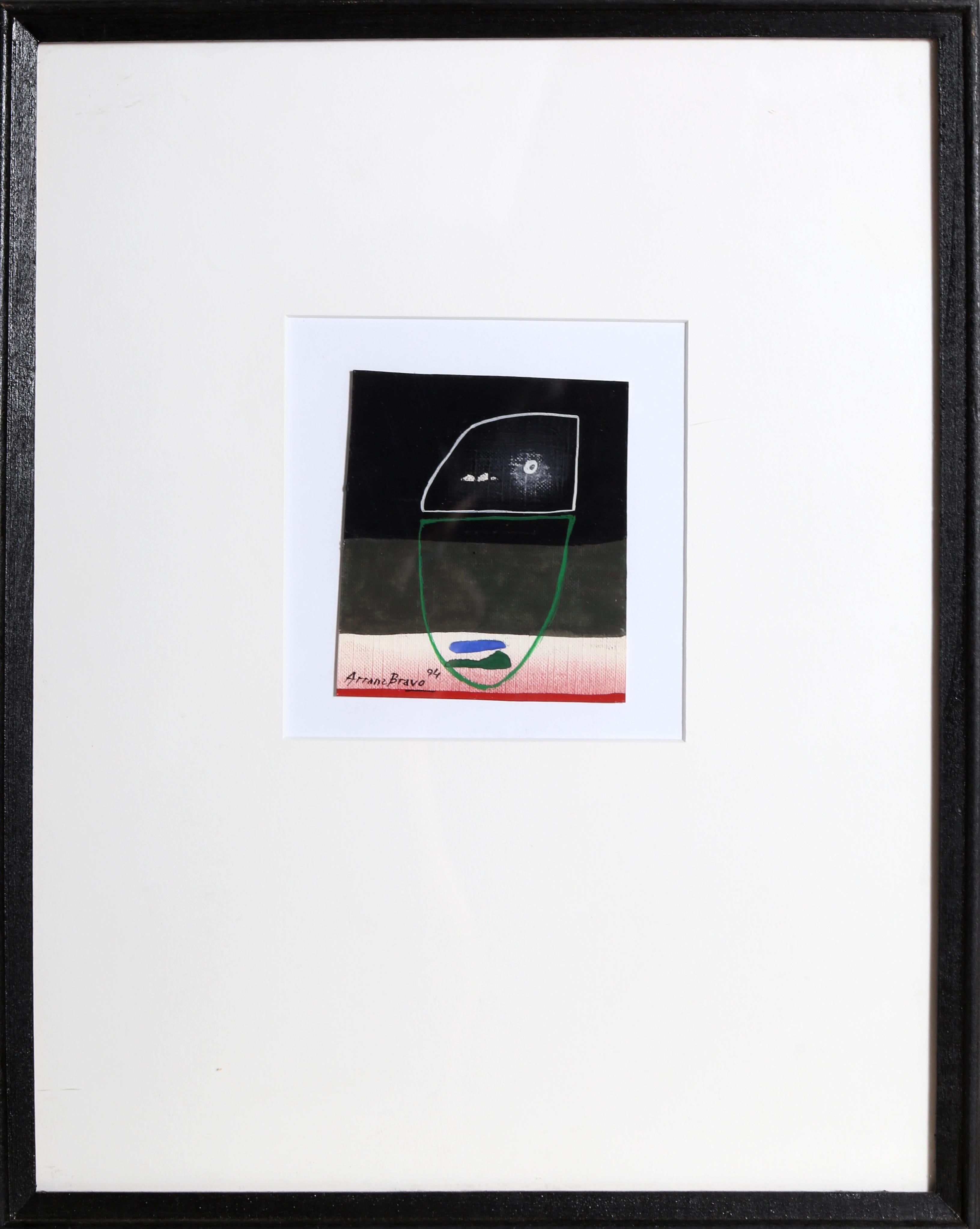 Abstraktes Mixed-Media-Kunstwerk des spanischen Künstlers Eduardo Arranz-Bravo.

Cadaques Nr.44
Eduardo Arranz-Bravo, Spanier (1941)
Datum: 1994
Mischtechnik auf Papier, signiert unten links
Größe: 4 x 3,5 Zoll (10,16 x 8,89 cm)
Rahmengröße: 14,75 x