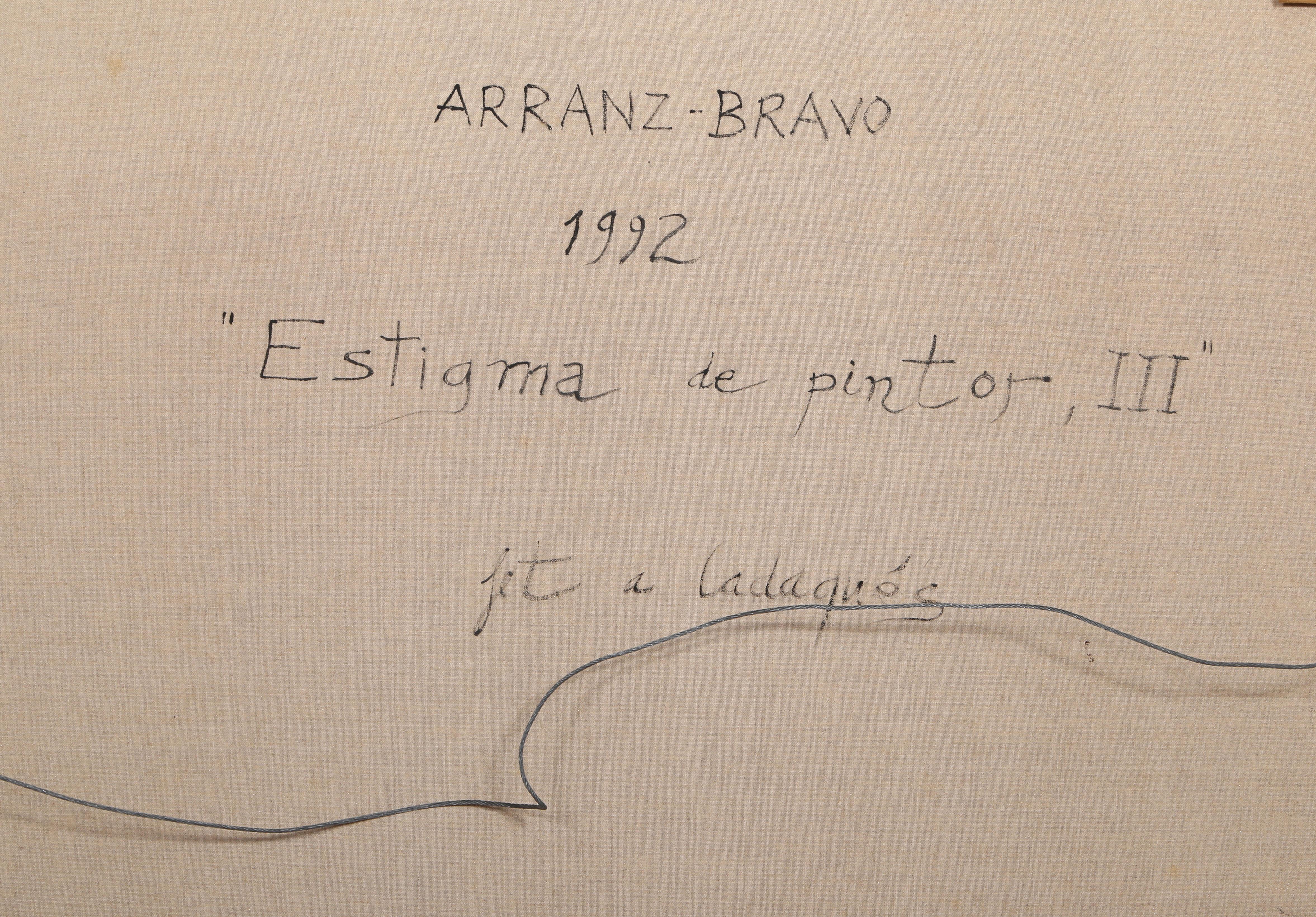 Estigma de Pintor III, peinture à l'huile abstraite surréaliste d'Eduardo Arranz-Bravo en vente 5