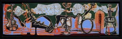 Tilo I, grande peinture à l'huile abstraite sur toile d'Eduardo Arranz-Bravo