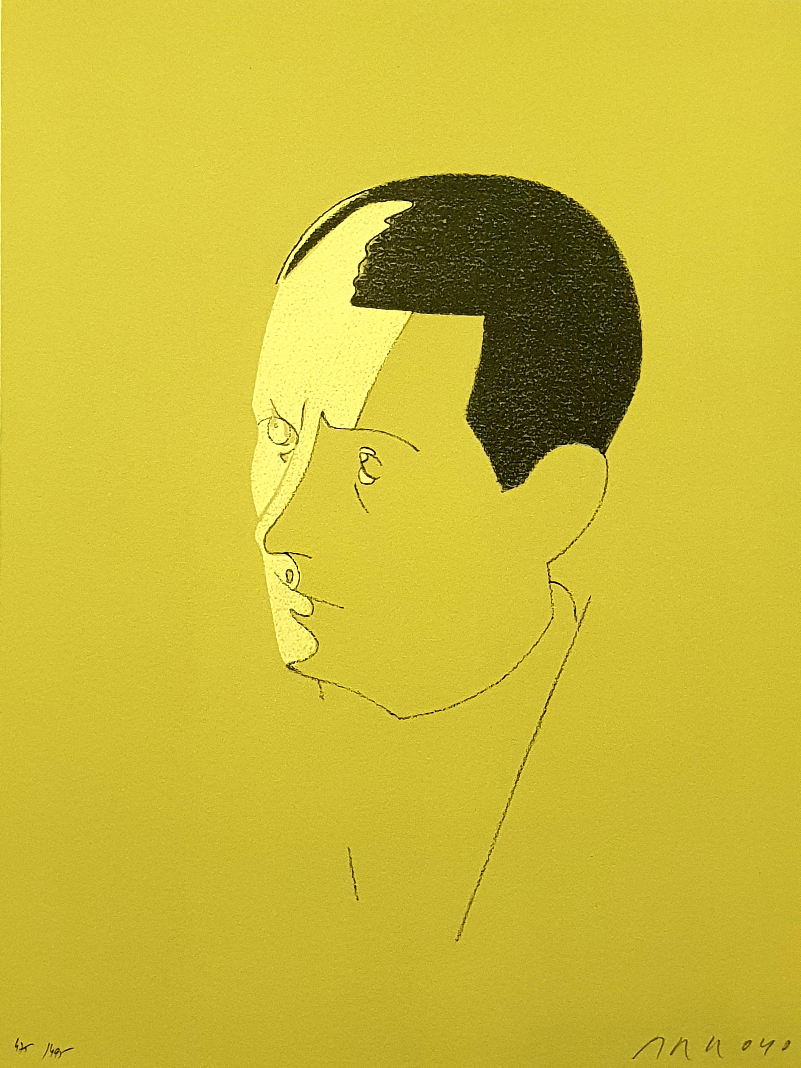 Eduardo Arroyo - Malraux - Original Handsigned Lithograph For Sale 1