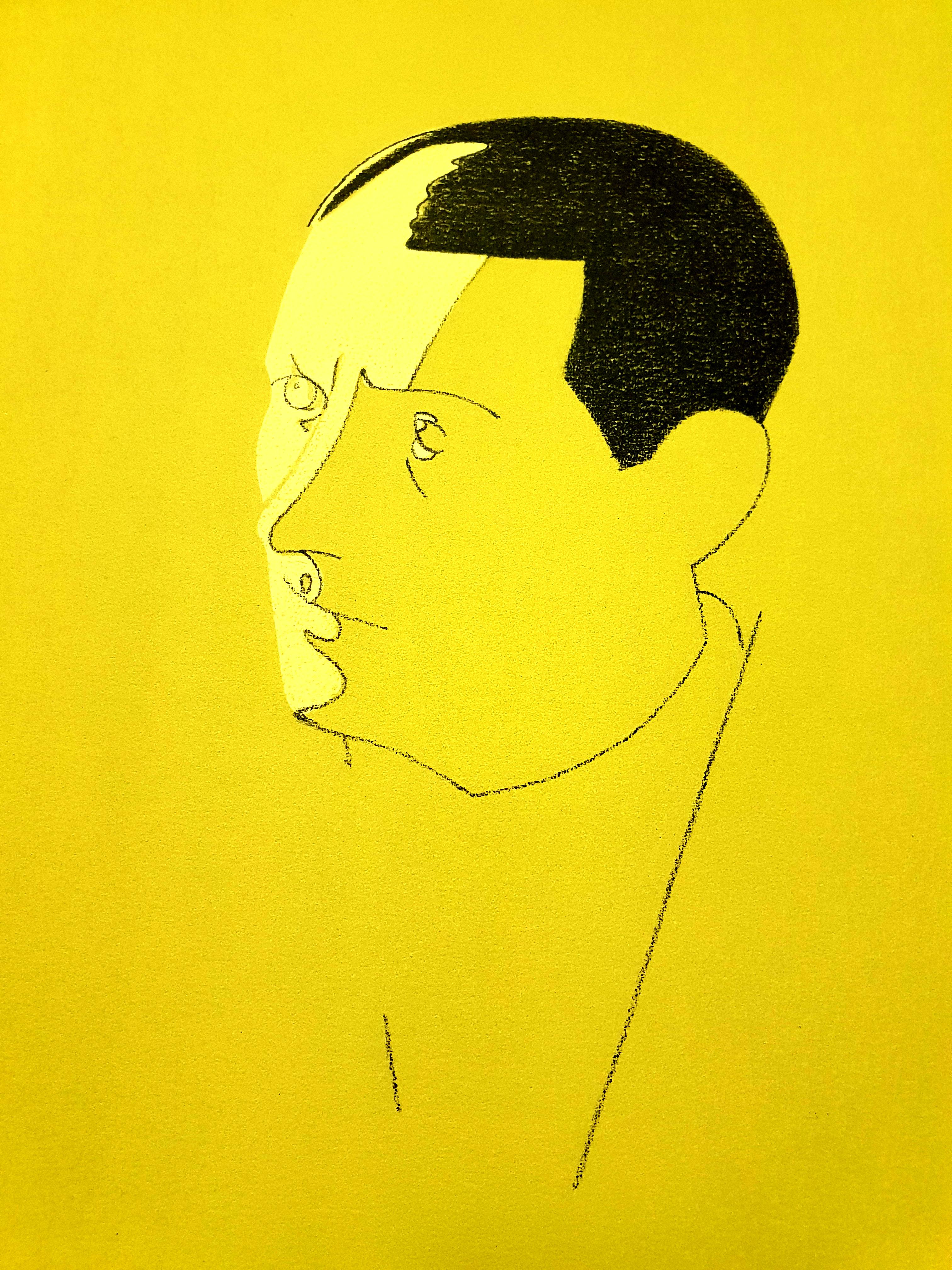 Eduardo Arroyo - Malraux - Original Handsigned Lithograph For Sale 2