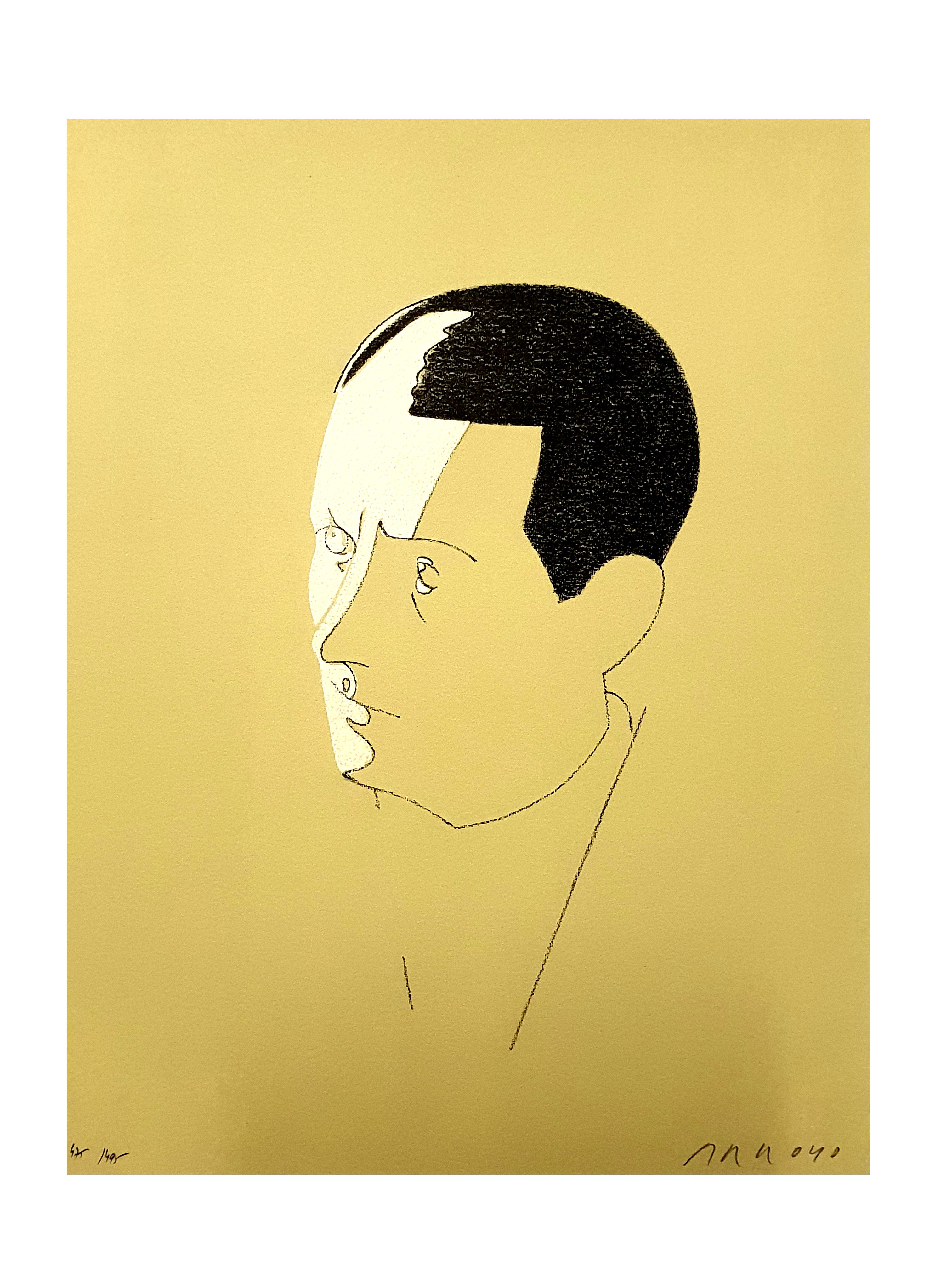 Eduardo Arroyo - Malraux - Lithographie originale signée à la main