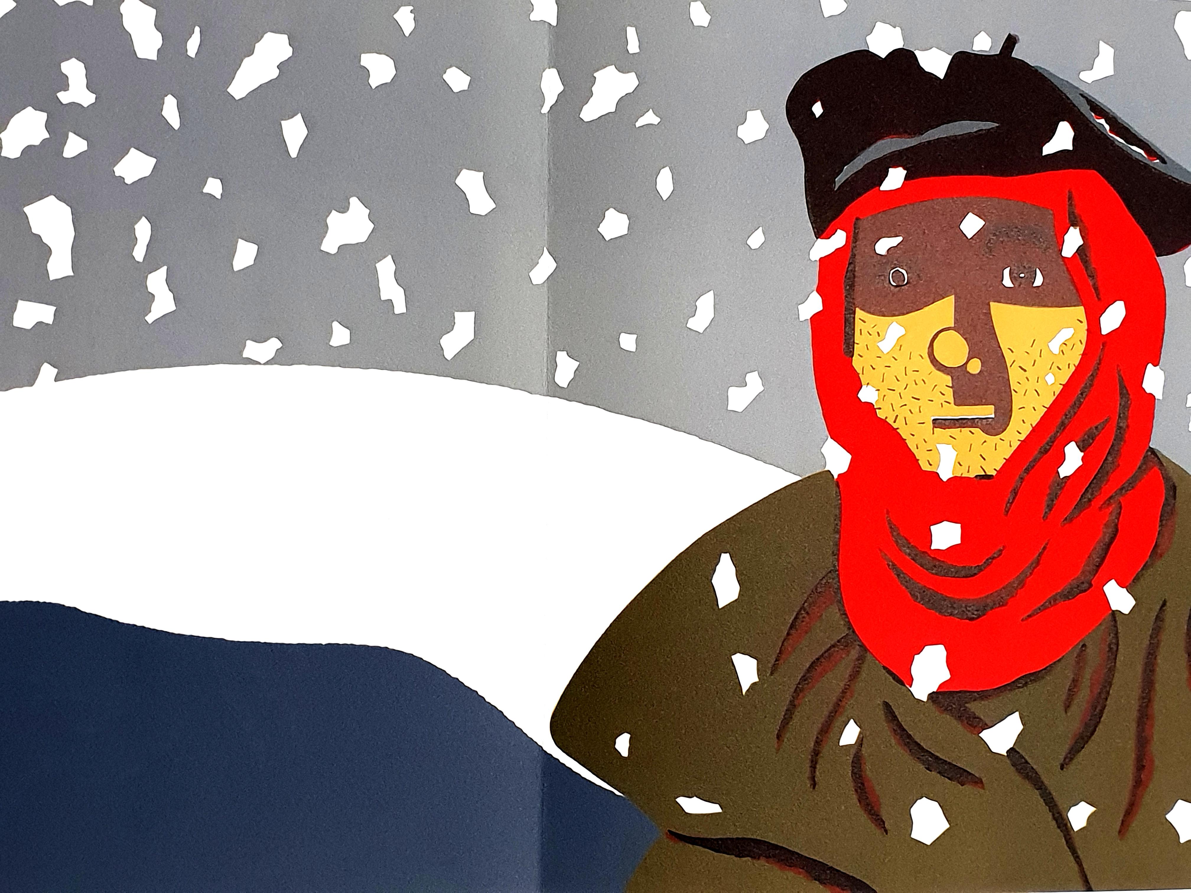 Eduardo Arroyo - Resistance in the Snow - Lithographie originale en vente 1