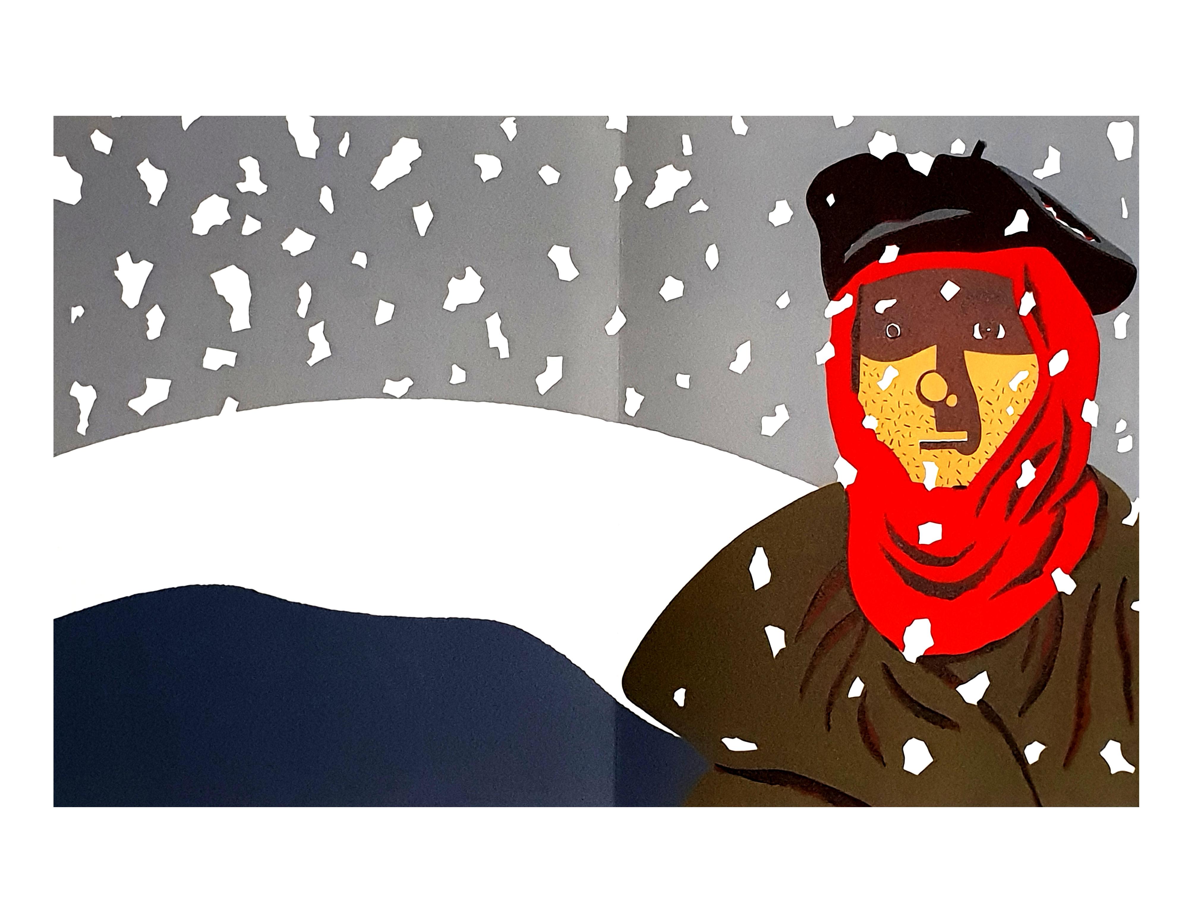 Eduardo Arroyo - Resistance in the Snow - Original Lithograph