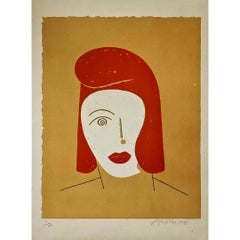 Litografía original de Eduardo Arroyo fechada en 1989 - Política - Arte pop - Marianne