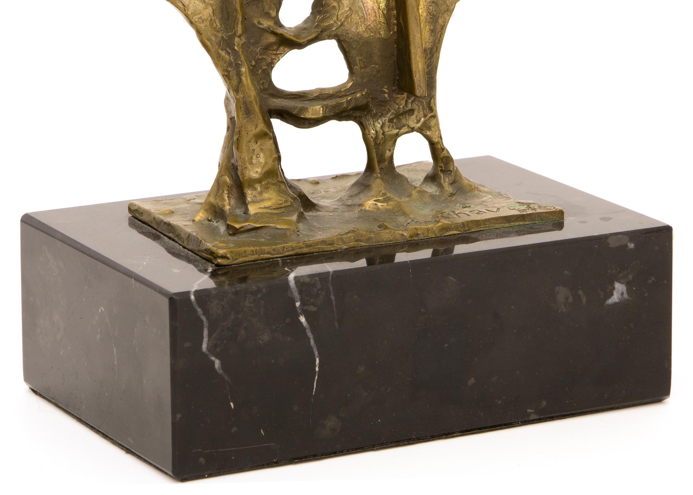 Cast Eduardo Chavez Vintage 1977 Bronze Sculpture 