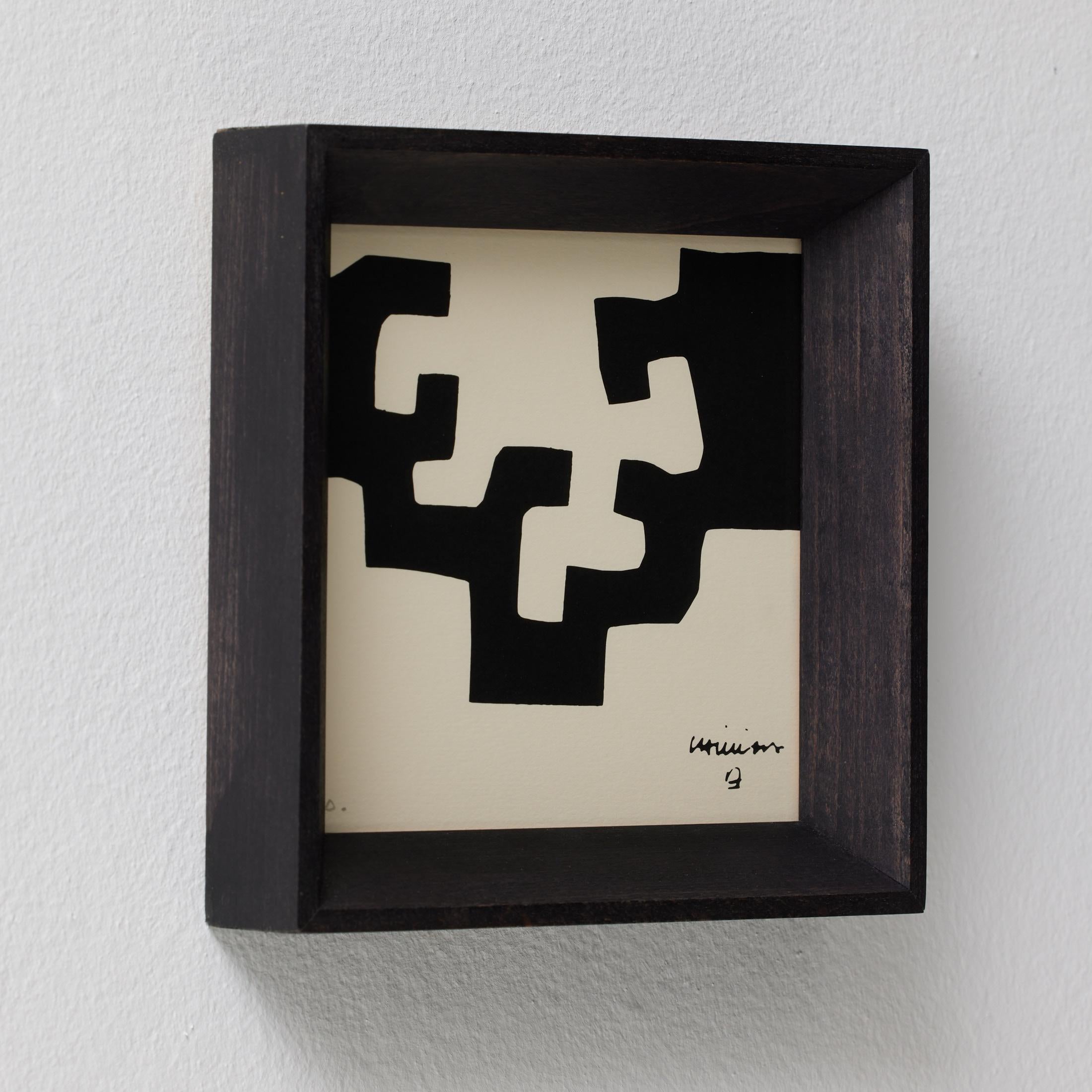 Mid-Century Modern Eduardo Chillida Framed Lithograph, 1975 For Sale