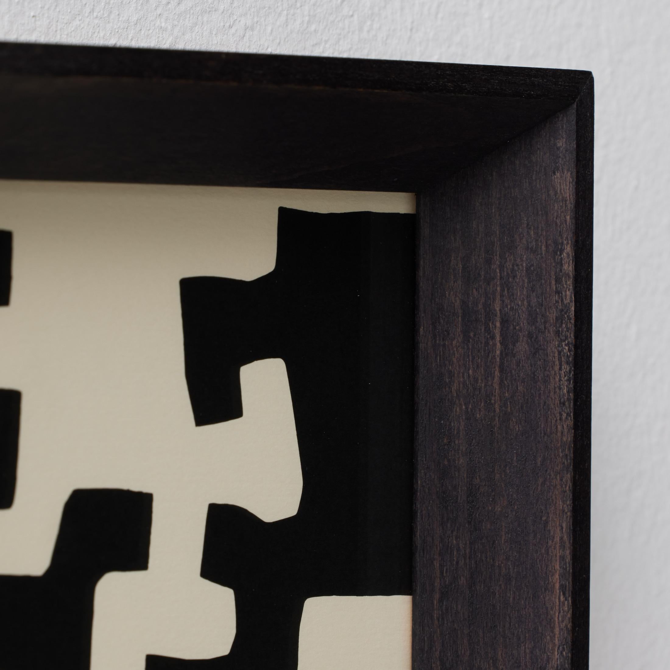 Spanish Eduardo Chillida Framed Lithograph, 1975 For Sale