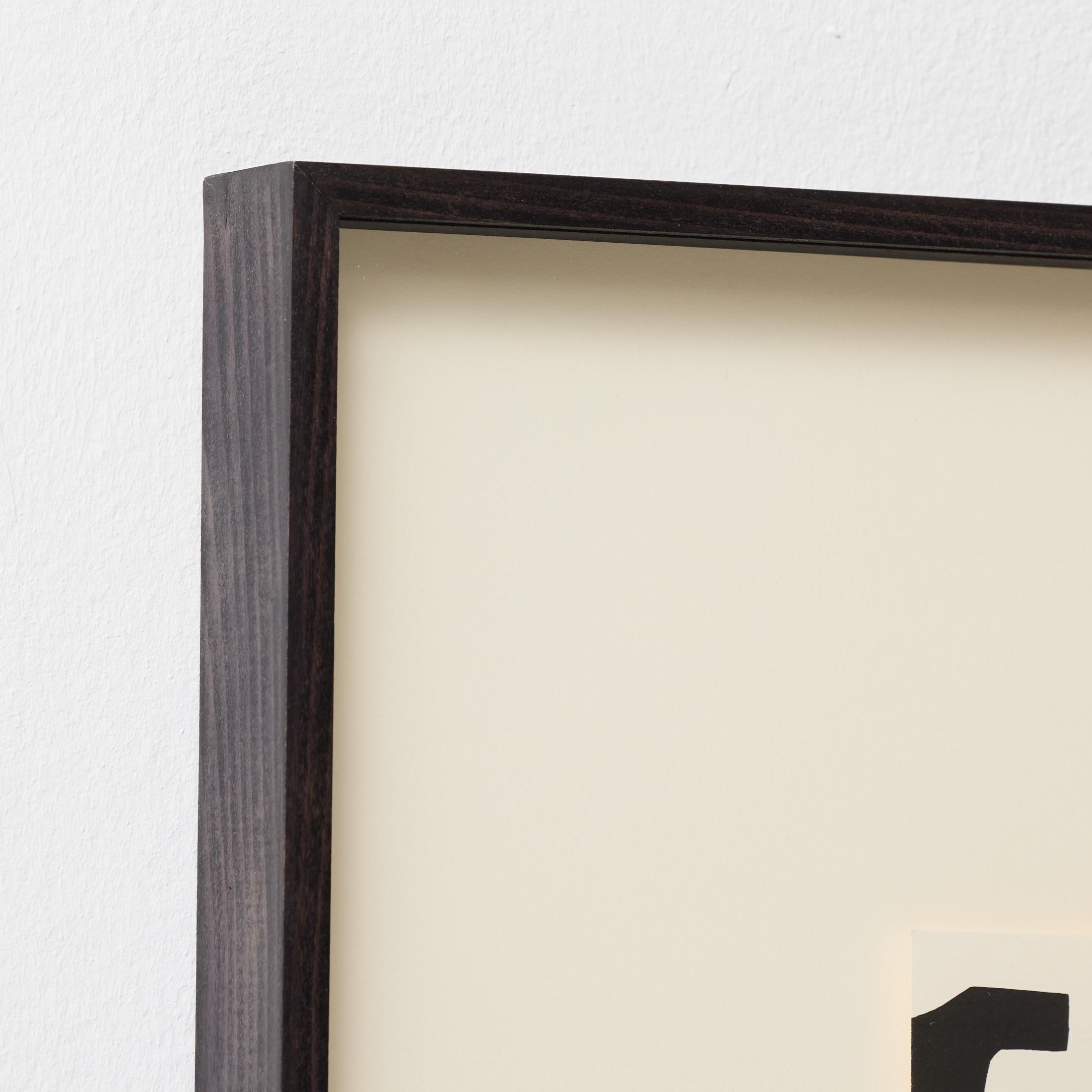 Eduardo Chillida Framed Lithograph, 1975 Bon état - En vente à Barcelona, Barcelona