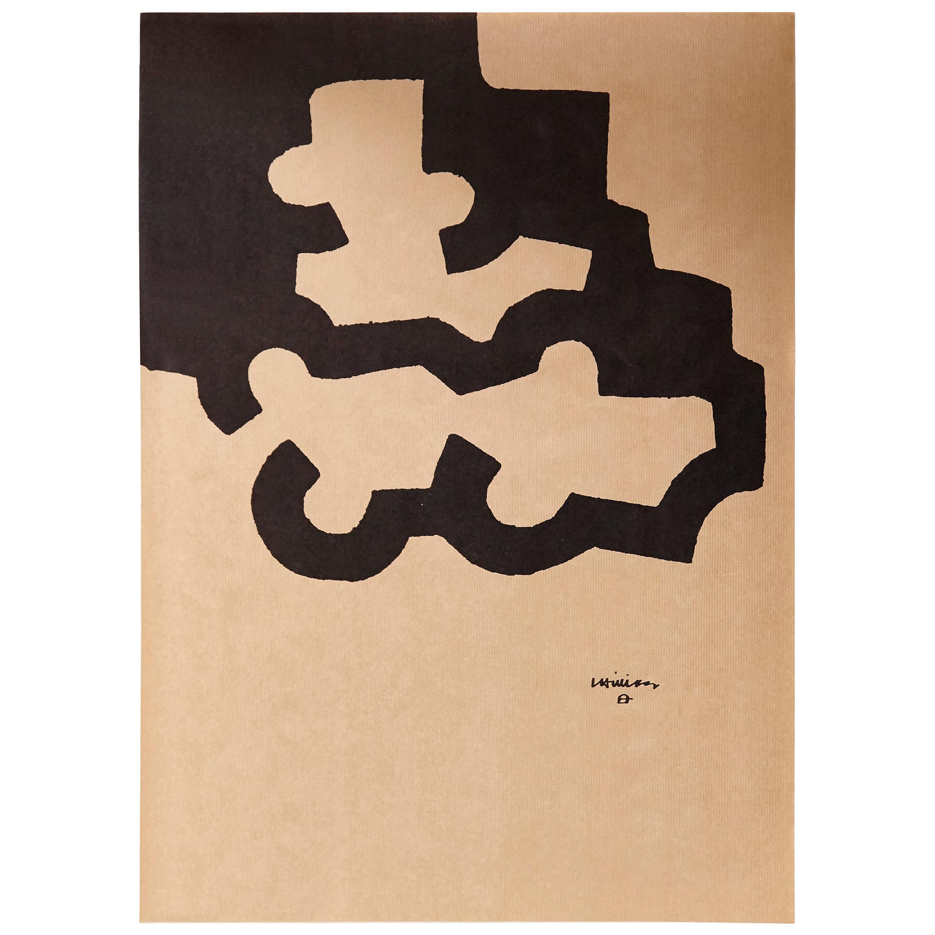Eduardo Chillida Abstract Craft Paper Lithography "Untitled"