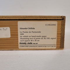 Eduardo Chillida “Parmenide le poéme” book 6 white engraving printed in intaglio