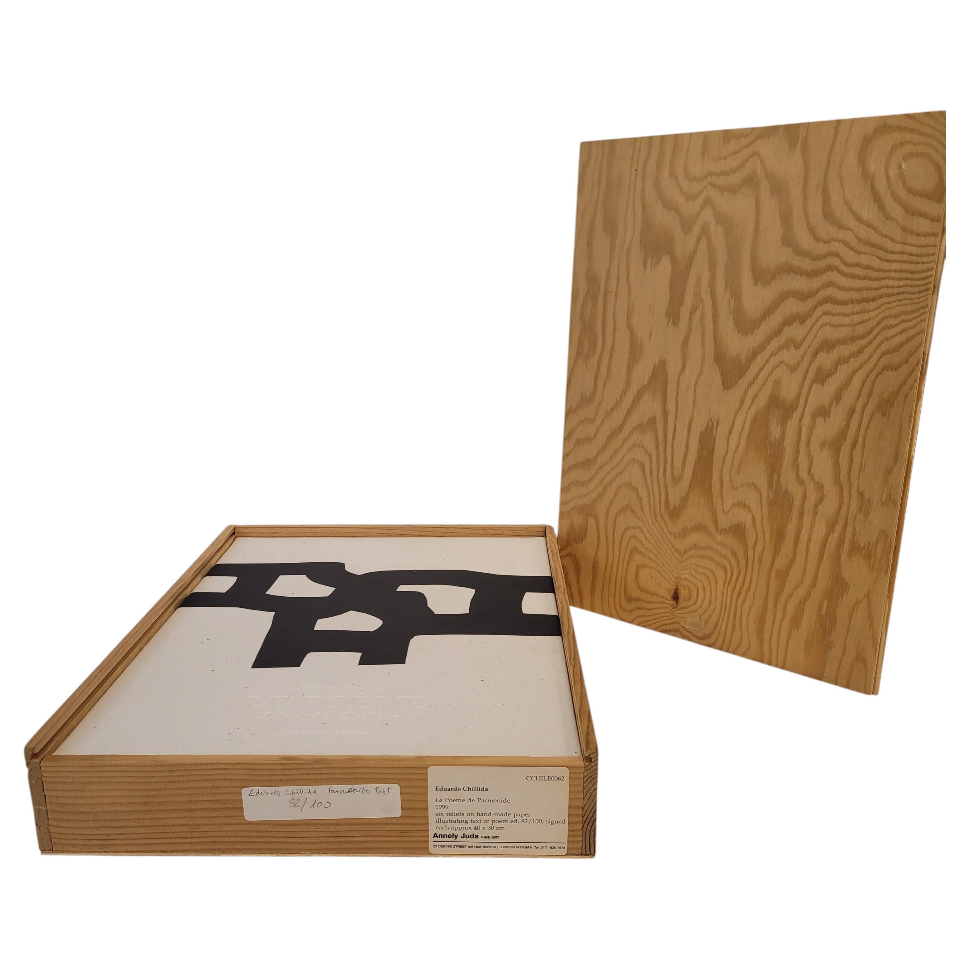 Eduardo Chillida “Parmenide le poéme” book 6 white engraving printed in intaglio
